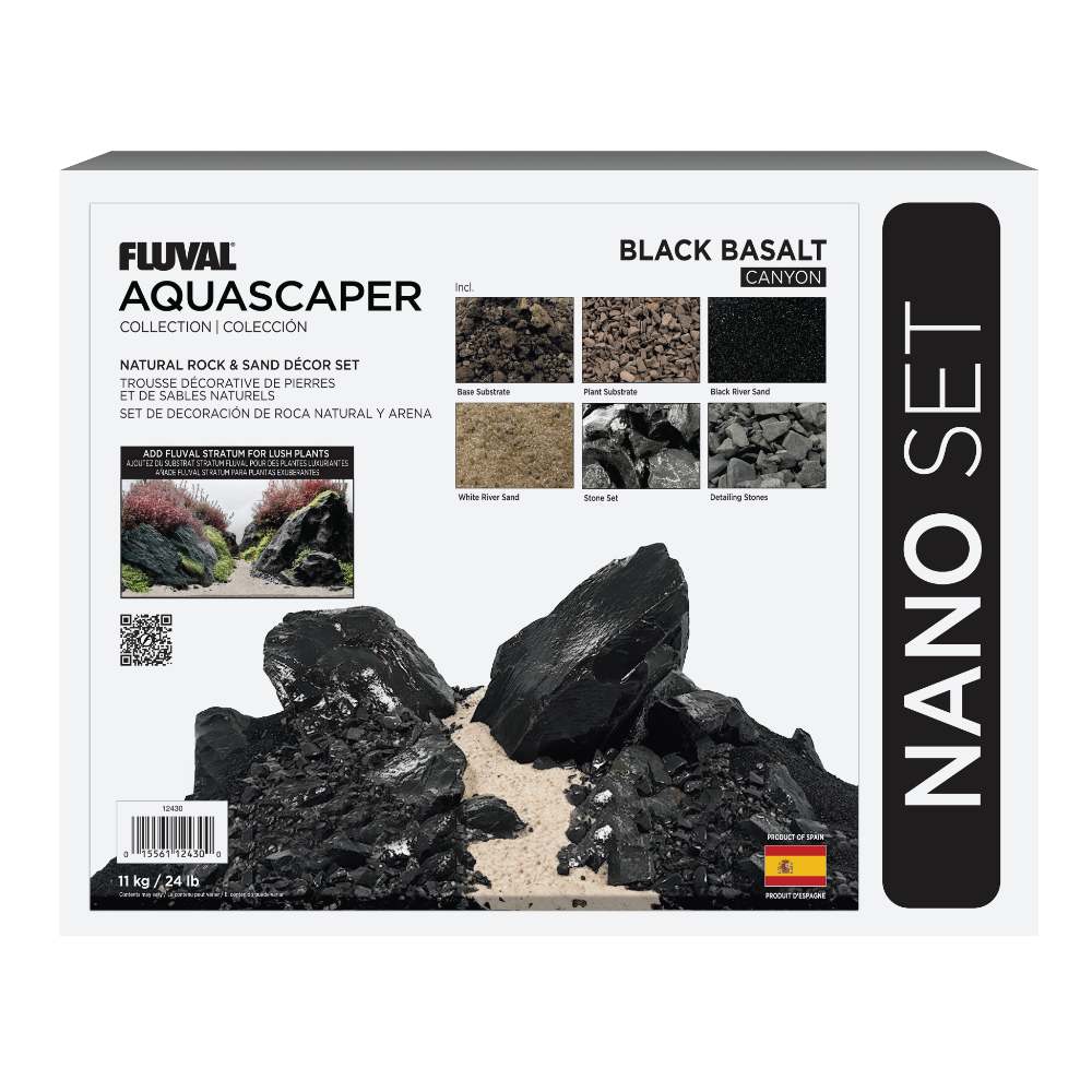 Kit Aquascaper Fluval Black Basalt 21kg