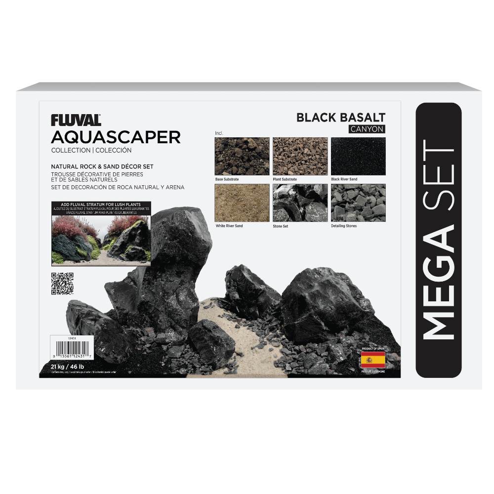 Kit Aquascaper Fluval Black Basalt 21kg