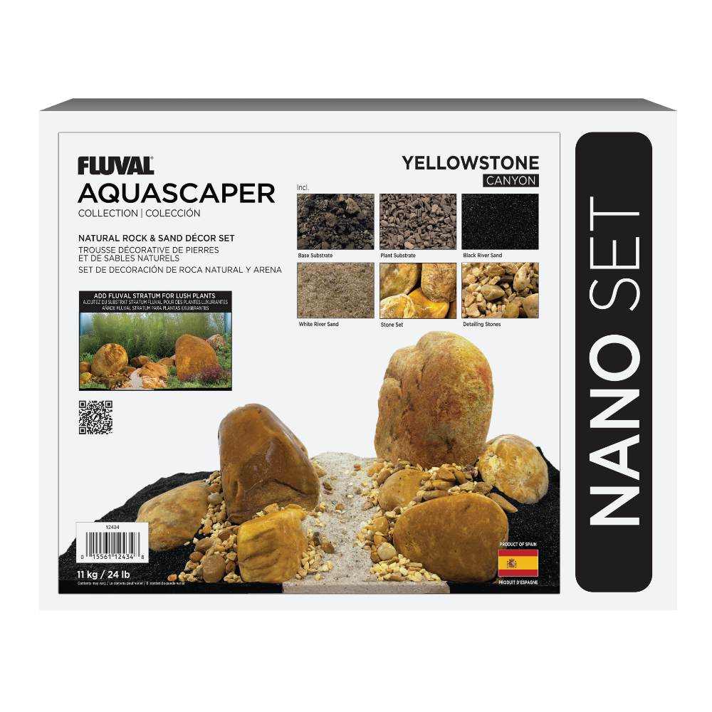 Kit de piedras y grava para acuascaping Fluval - Ámbar 21kg