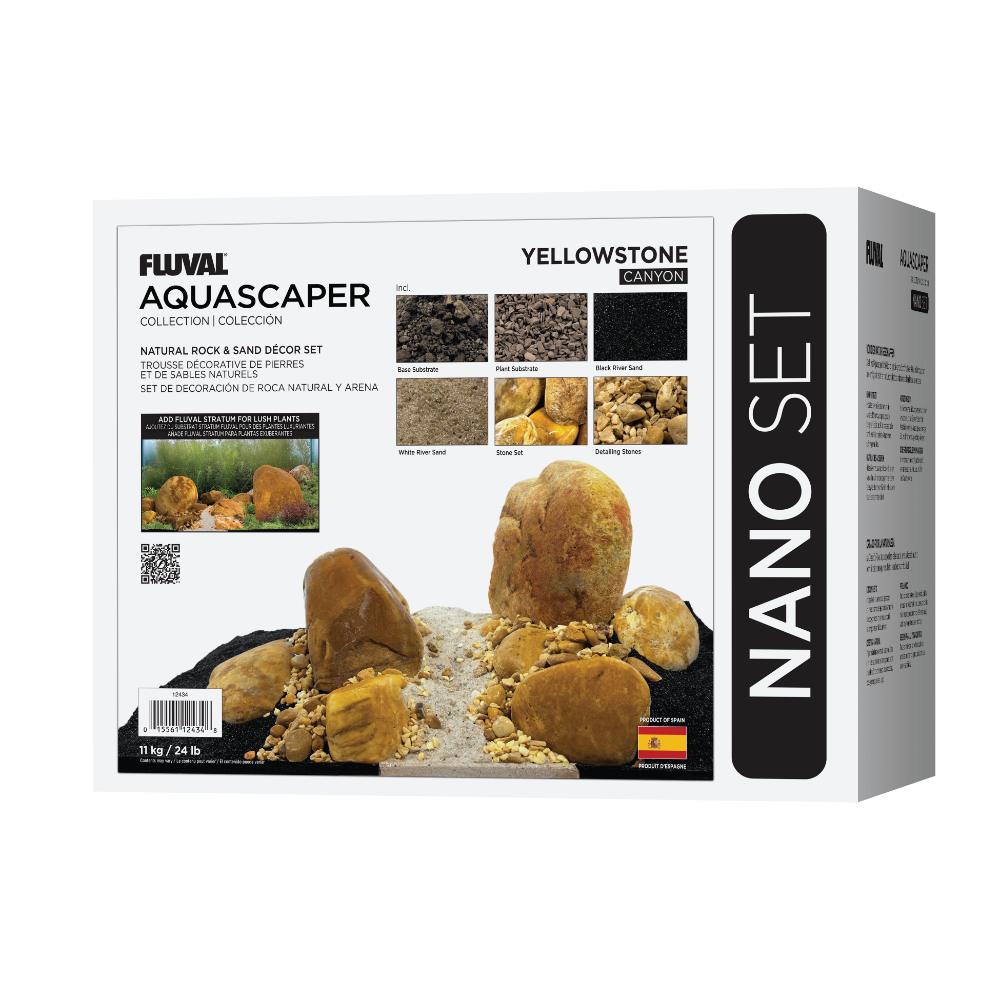 Kit de piedras y grava para acuascaping Fluval - Ámbar 21kg