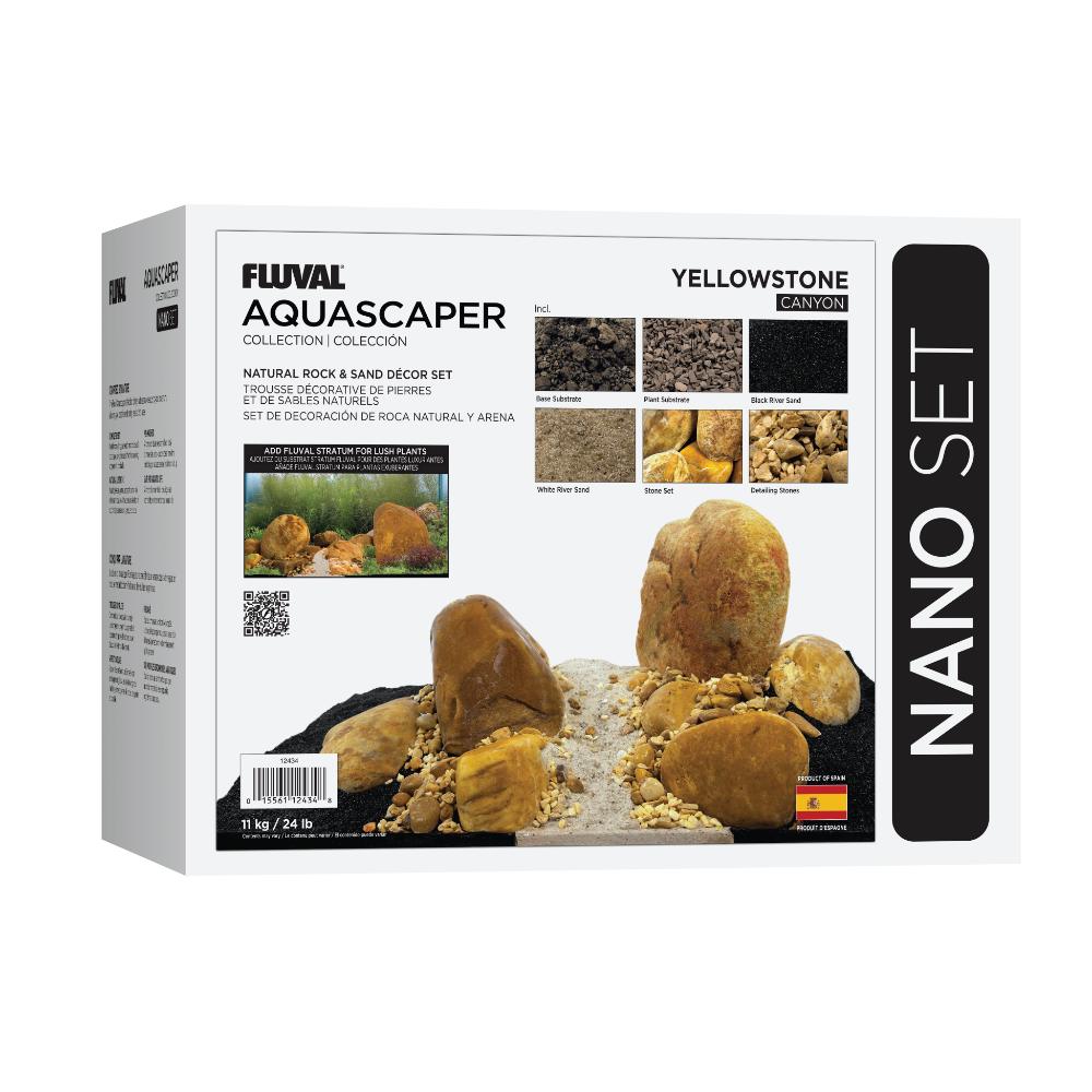 Kit de piedras y grava para acuascaping Fluval - Ámbar 21kg