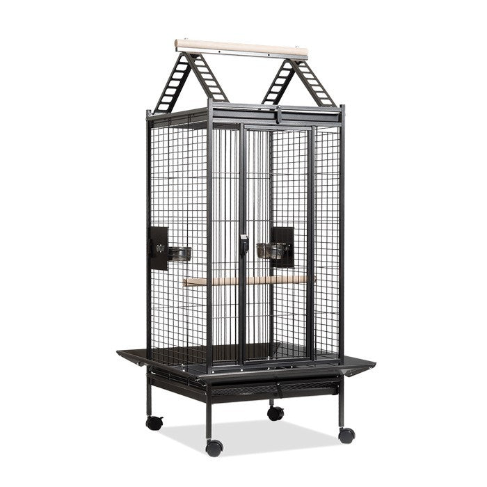 Jaula para loros yaco Voltregá 891 de 75x75x156 cm con comederos metálicos