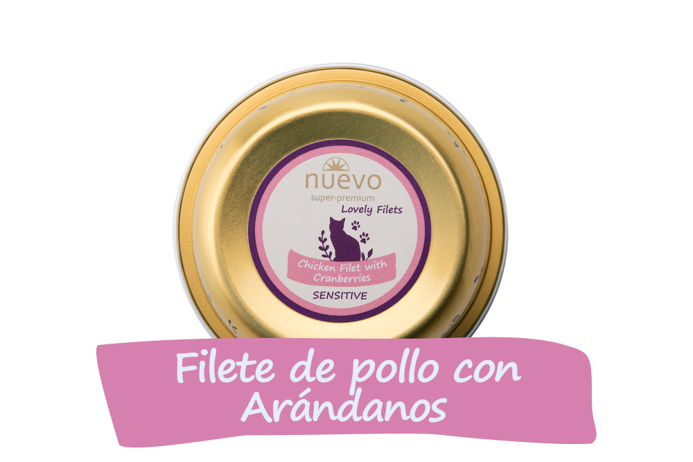 Tarrina Gato SENSITIVE Filetes de Pollo y Arándanos NUEVO 12 uds - Pack de 12 unidades