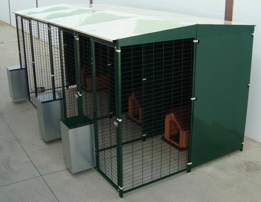 Perrera Para Perros Batería 4 x 2 metros (3 boxes)