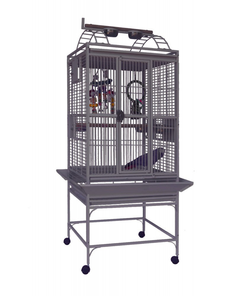 Jaula para loros Finca Gym Top II gris antracita de 60x56x160 cm