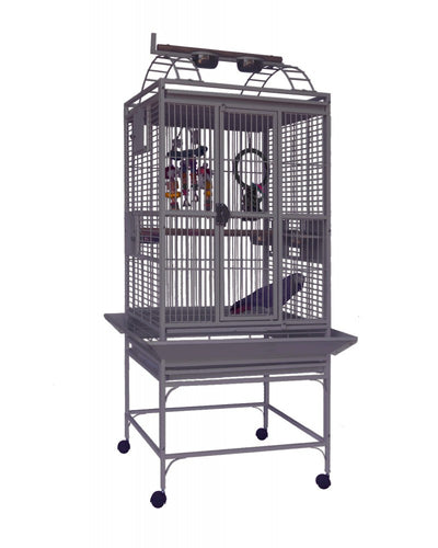Jaula para loros Finca Gym Top II gris antracita de 60x56x160 cm