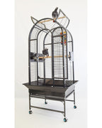Jaula para loros Haiti de 66x56x175 cm con comederos giratorios de acero