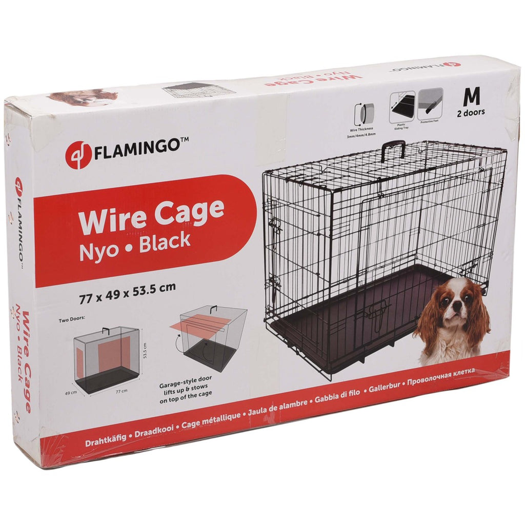 Jaula Para Perros Con Puerta Corredera Flamingo Nyo - Negro