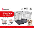 Jaula Para Perros Con Puerta Corredera Flamingo Nyo - Negro