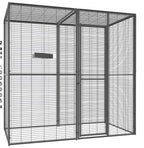 Voladero para loros IMOR 2 x 1 m con techo de malla – vista 2