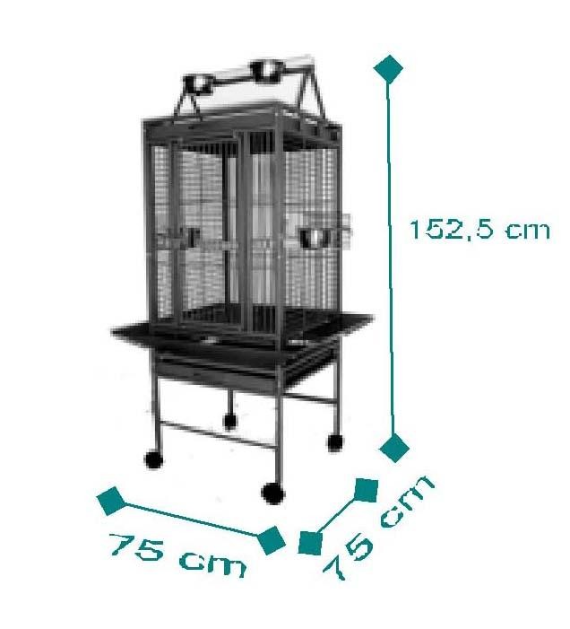 Jaula Loro 152,5x75x75