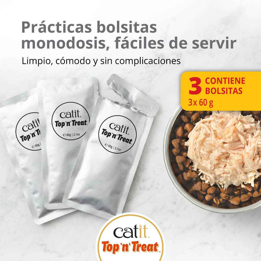 Catit Top 'n' Treat de Pollo - Pack de 8 unidades