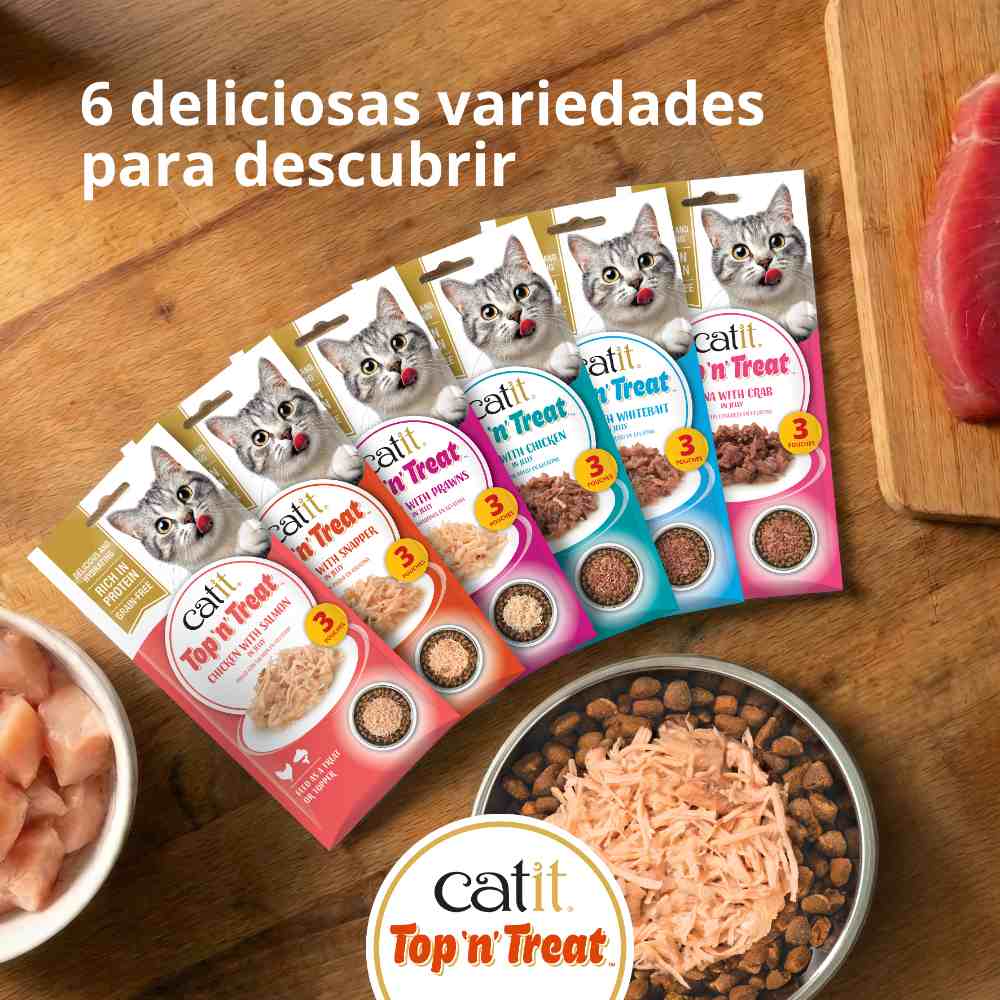 Catit Top 'n' Treat de Pollo - Pack de 8 unidades