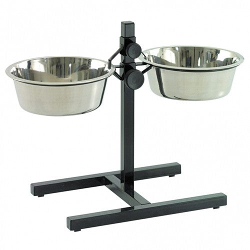 Duvo Soporte regulable con comederos 27 cm