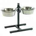 Duvo Soporte regulable con comederos 27 cm