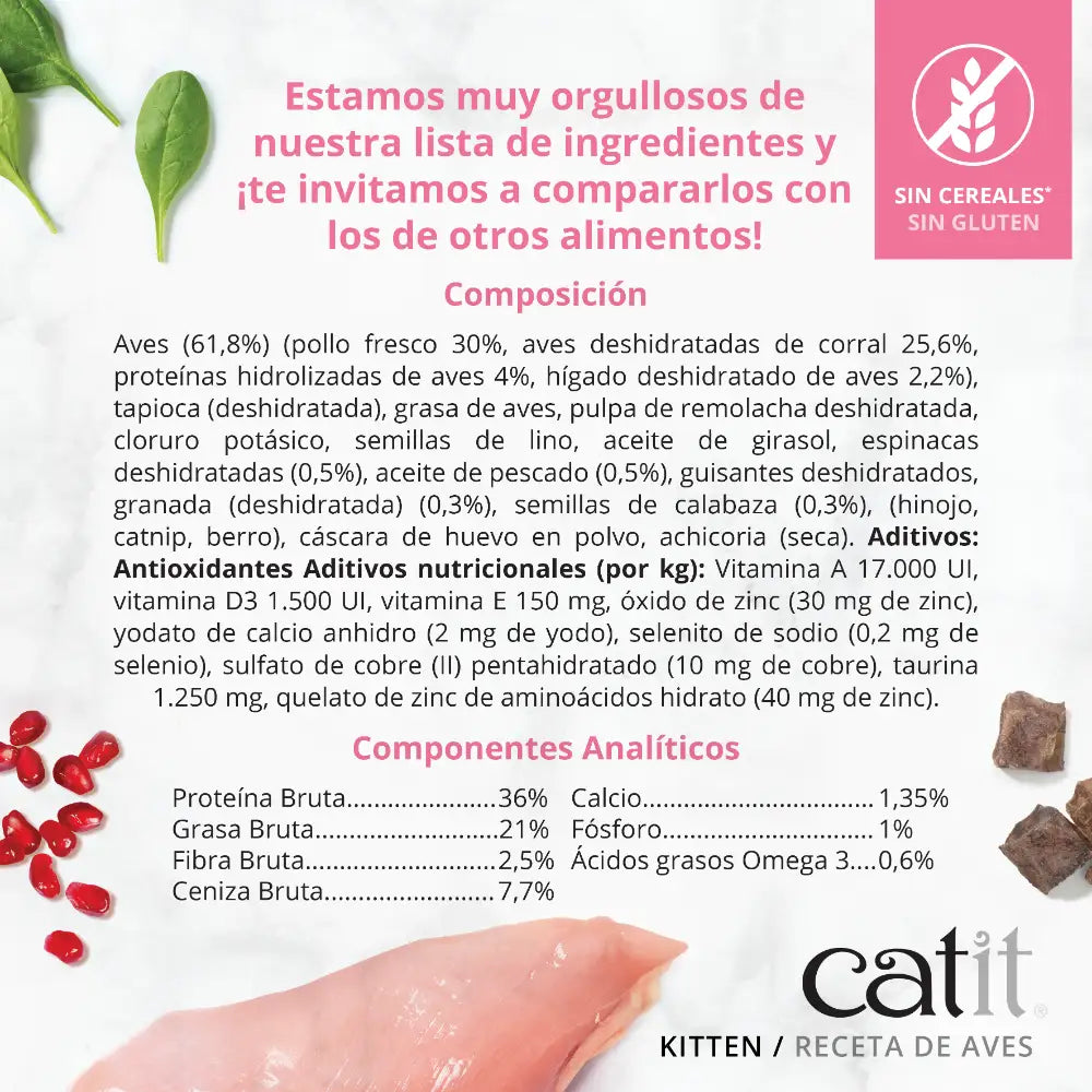 Catit Recipes Kitten Pollo, 400g - Pack de 6 unidades