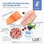 Catit Recipes Adulto Pescado de Mar, 2kg - Pack de 4 unidades