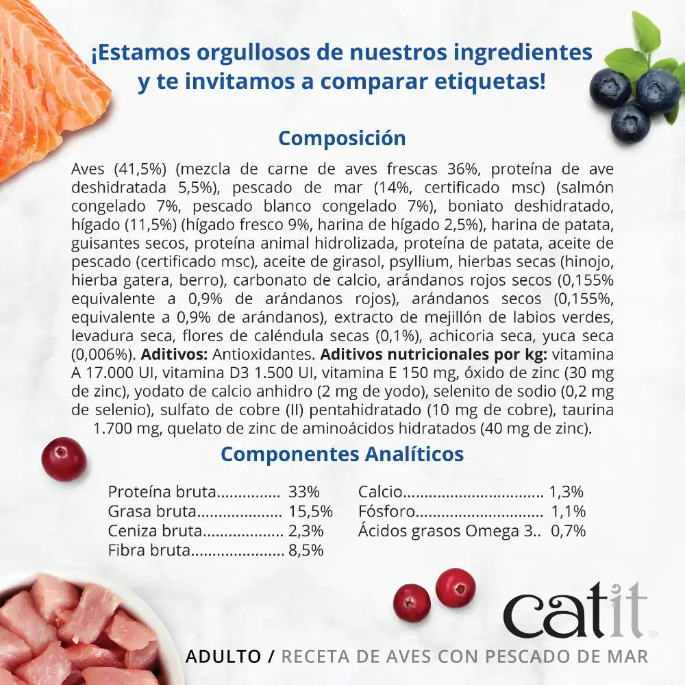 Catit Recipes Adulto Pescado de Mar, 400g - Pack de 6 unidades