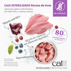 Catit Recipes Esterilizado Aves, 2kg - Pack de 4 unidades