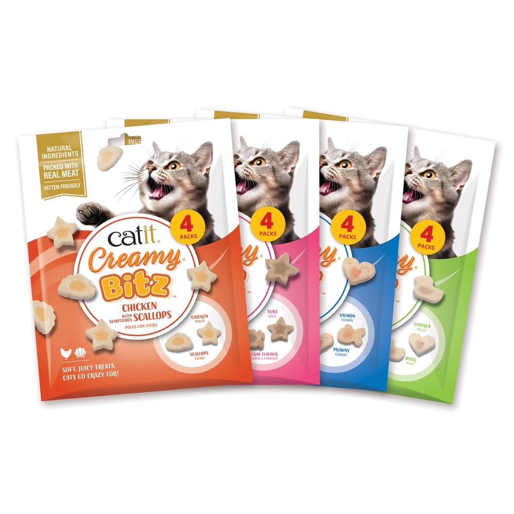 Catit Creamy Bitz Snacks blandos - Pack de 12 unidades