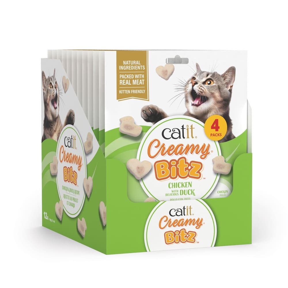 Catit Creamy Bitz Snacks blandos - Pack de 12 unidades
