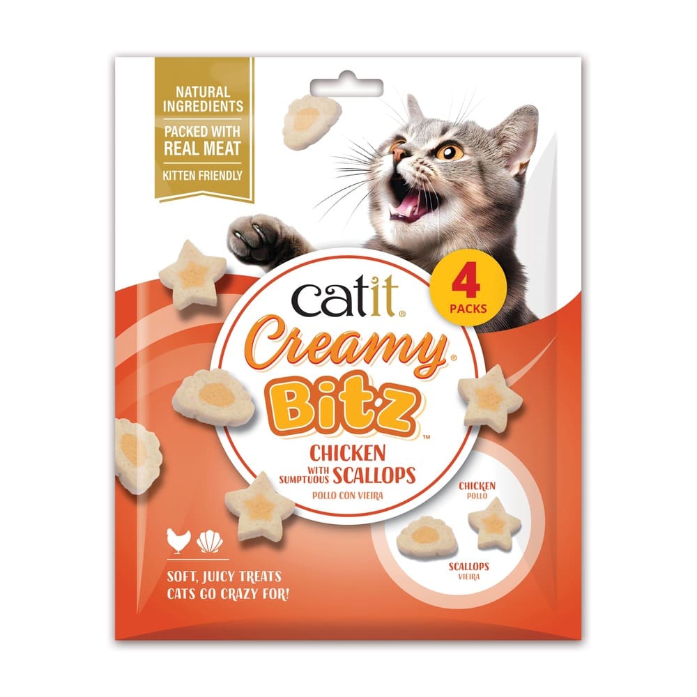 Catit Creamy Bitz Snacks blandos - Pack de 12 unidades