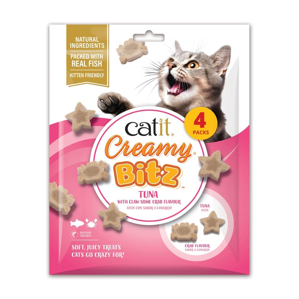 Catit Creamy Bitz Snacks blandos - Pack de 12 unidades