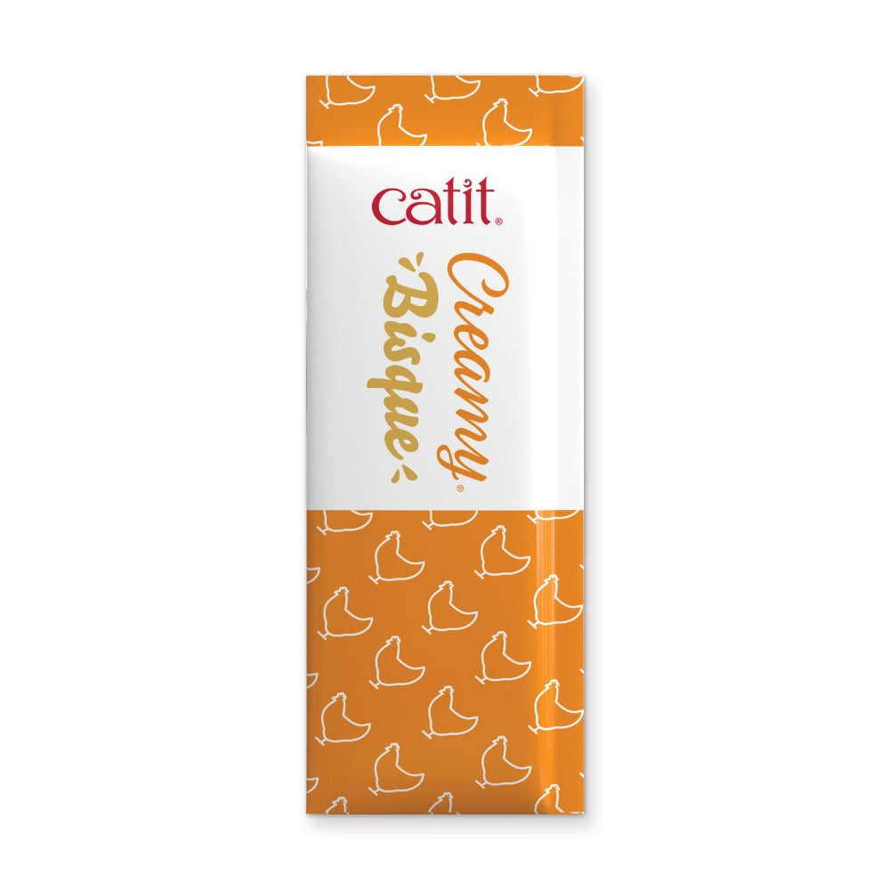 Catit Creamy Bisque con Pollo - Pack de 10 unidades