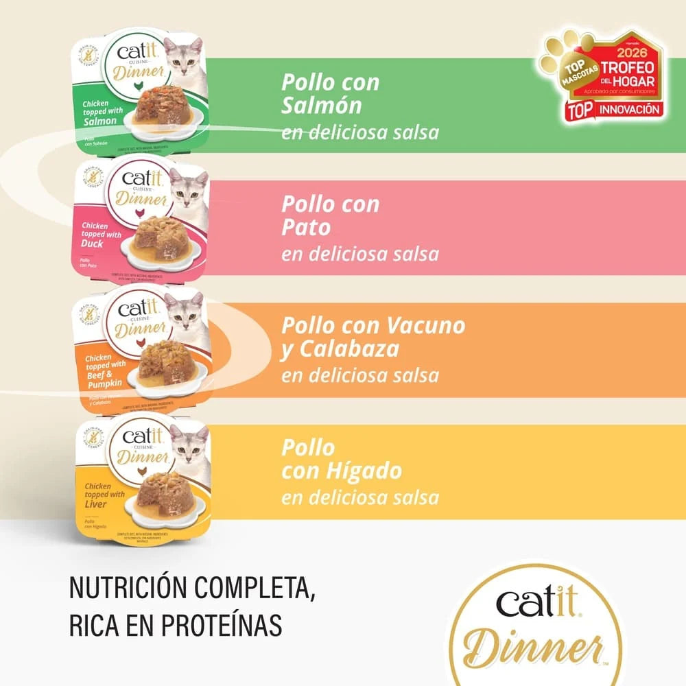 Catit Cuisine Dinner de Pollo - Pack de 6 unidades