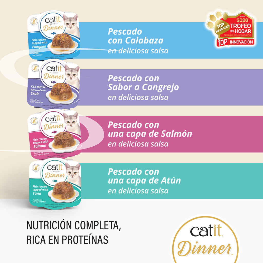 Catit Cuisine Dinner Pescado 75g - Pack de 6 unidades