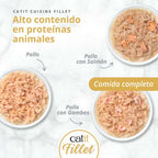 Pollo desmenuzado para gatos Catit Cuisine Fillet 75g - Pack de 12 unidades