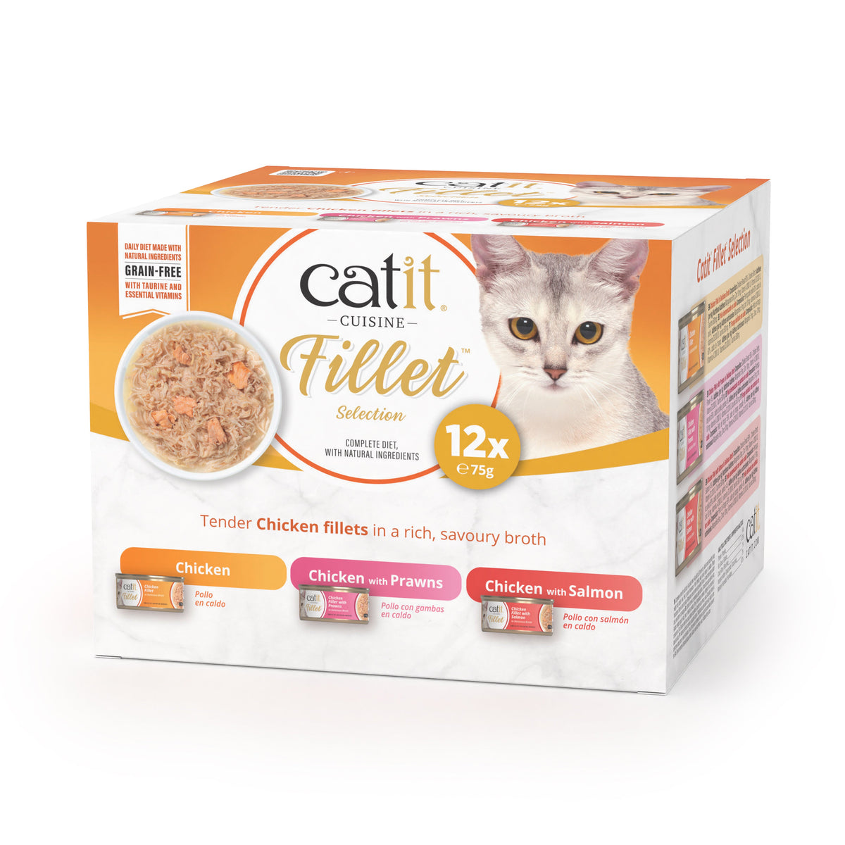 Pollo desmenuzado para gatos Catit Cuisine Fillet
