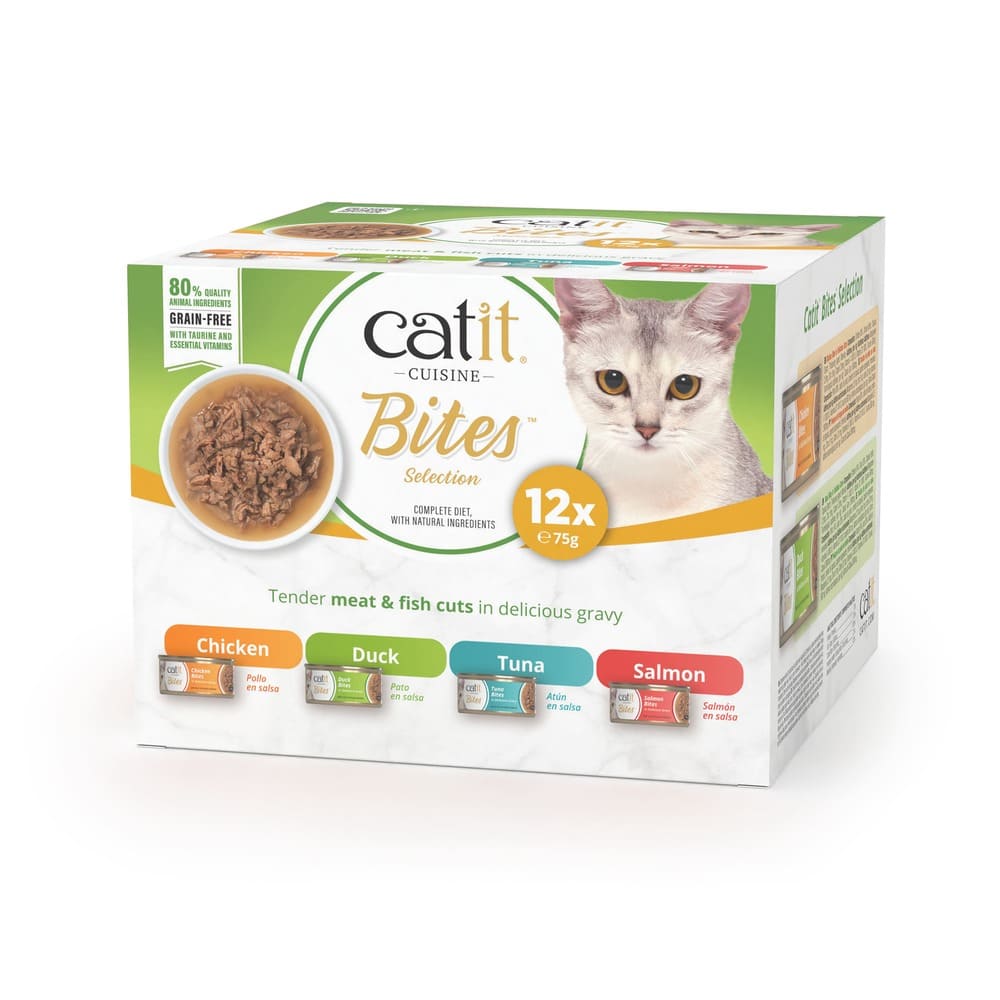 Trocitos de carne en salsa para gatos Catit Cuisine Bites