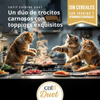 Dúo de carne con toppings para gatos Catit Cuisine Duet 75g - Pack de 12 unidades