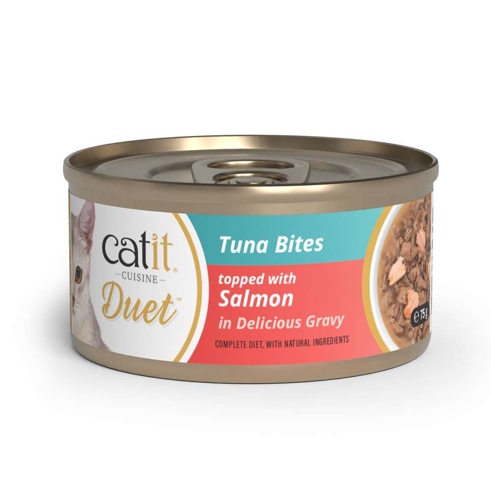 Dúo de carne con toppings para gatos Catit Cuisine Duet 75g - Pack de 12 unidades