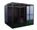 Perrera modular de 2x2 metros para perros con techo y estructura metálica