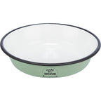 Comedero, esmalte/acero inoxidable verde