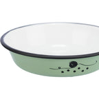 Comedero, esmalte/acero inoxidable verde