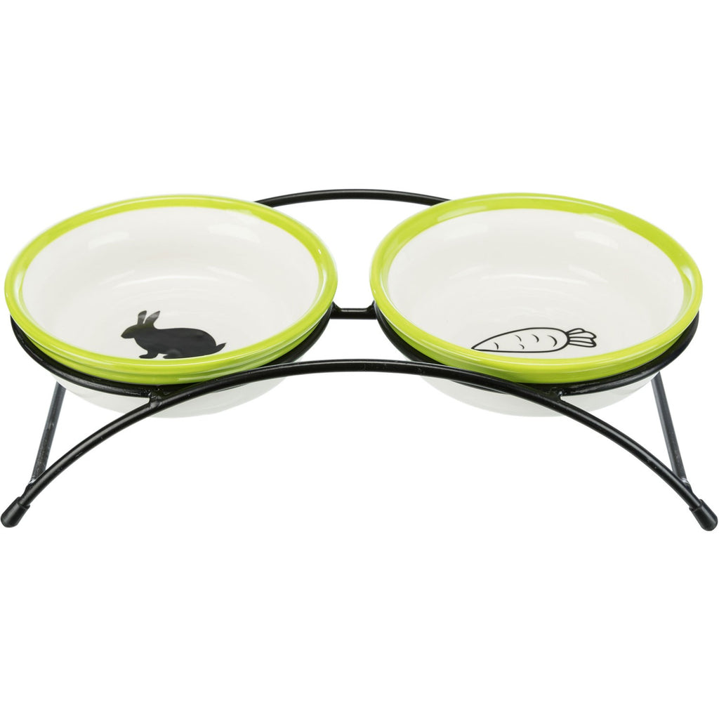 Set de comederos blanco/verde