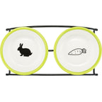 Set de comederos blanco/verde