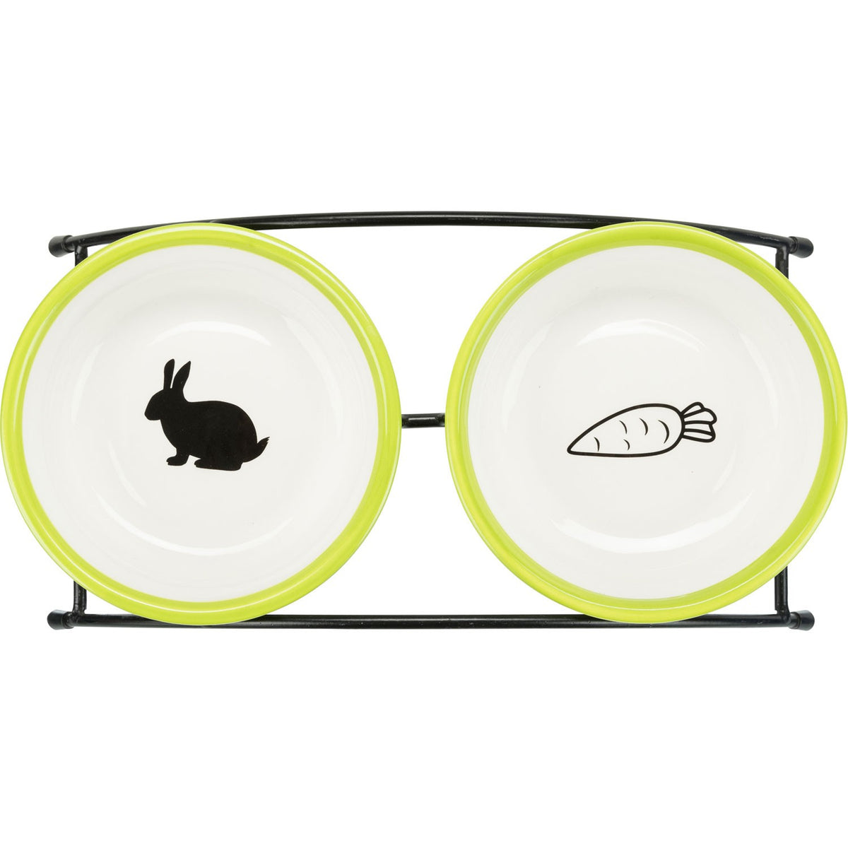 Set de comederos blanco/verde