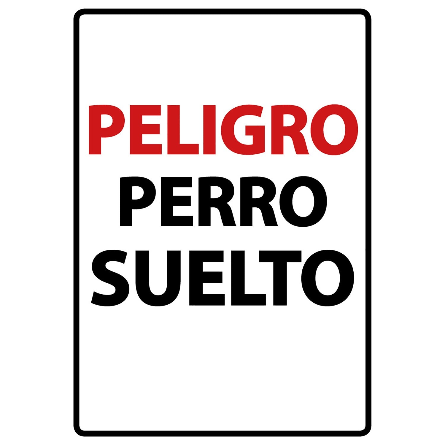 Señal A5 'Peligro Perro Suelto'
