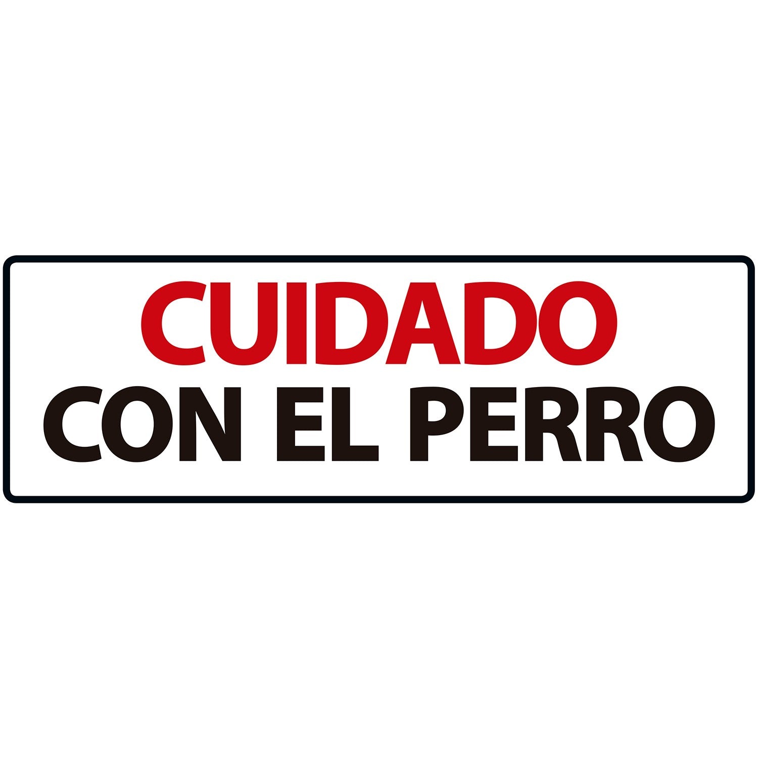 Señal Horizontal 'Cuidado con el Perro'