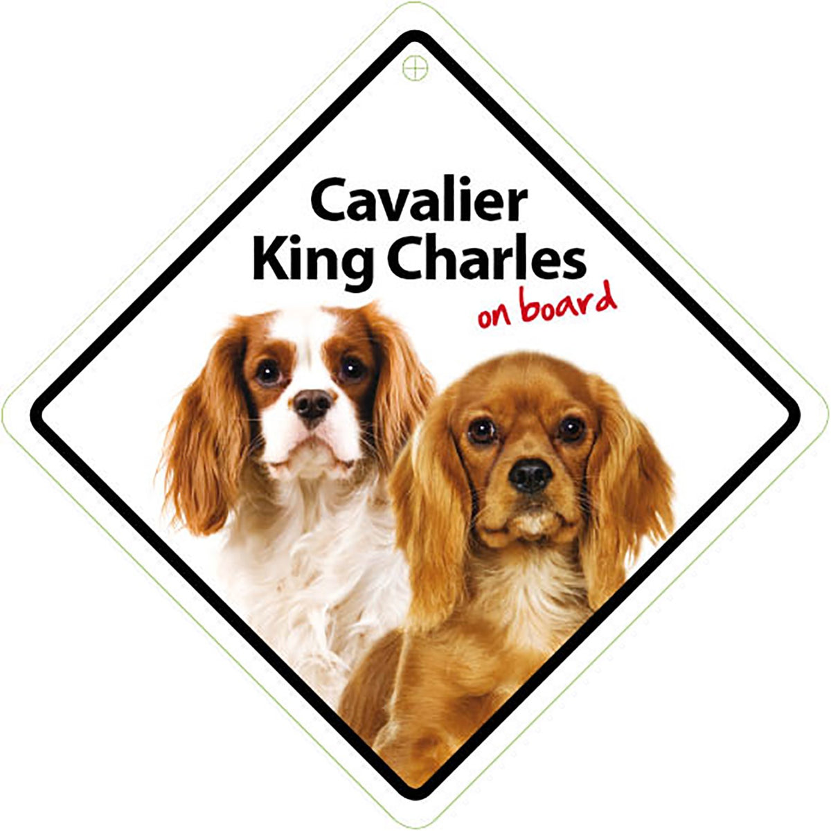 Señal con Ventosa 'Cavalier King Charles on Board'