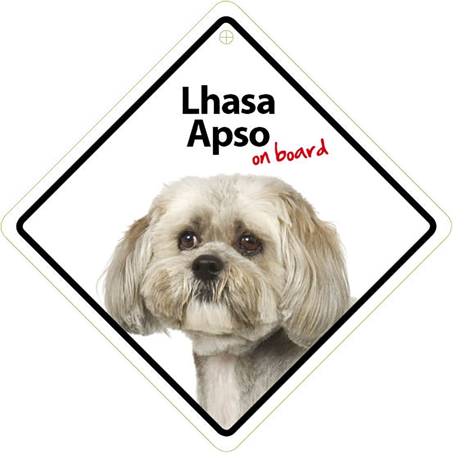 Señal con Ventosa 'Lhasa Apso on Board'