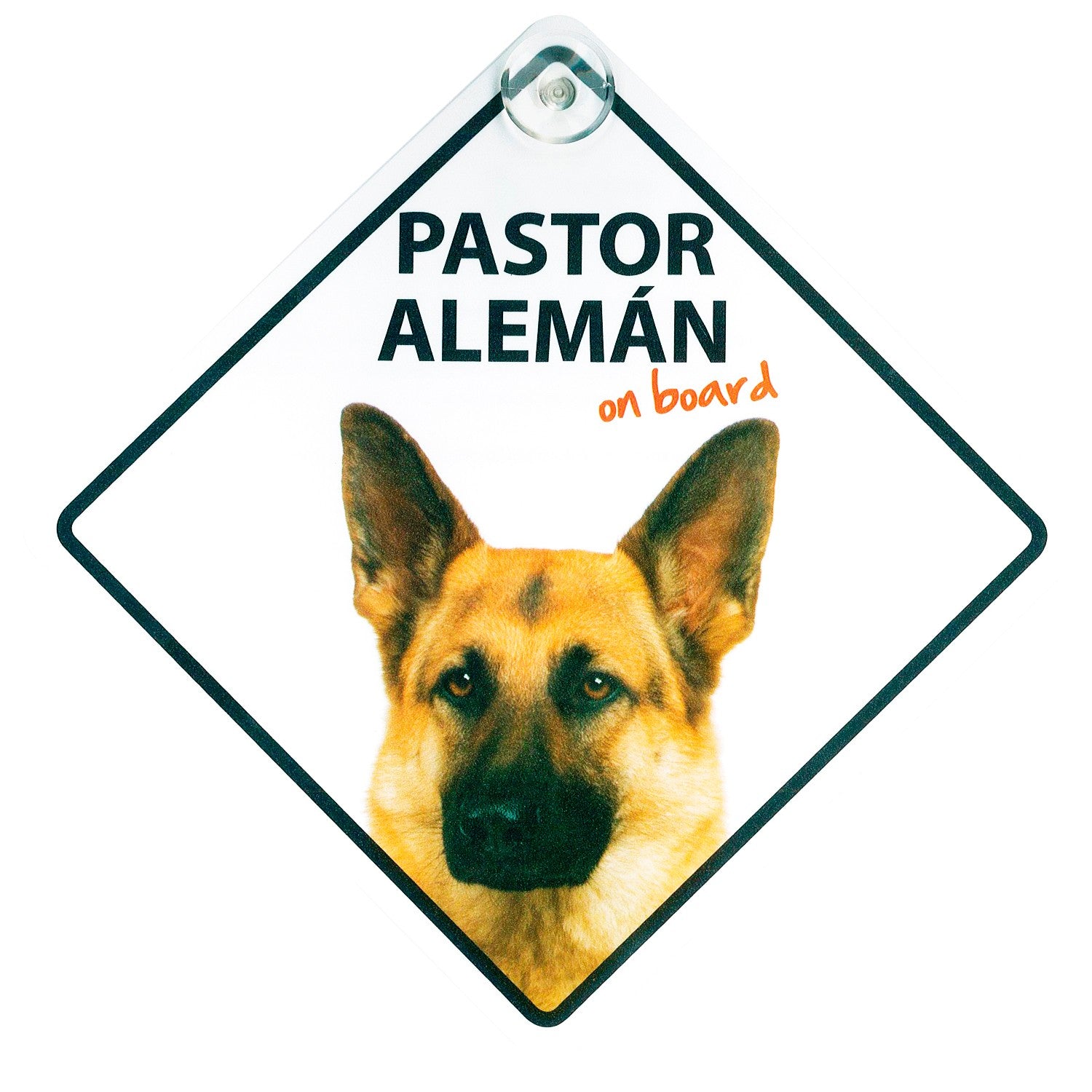 Señal con Ventosa 'Pastor Alemán on Board'