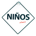 Señal con Ventosa 'Ninos on Board'