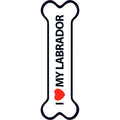 Señal-Hueso Magnético 'I Love my Labrador'