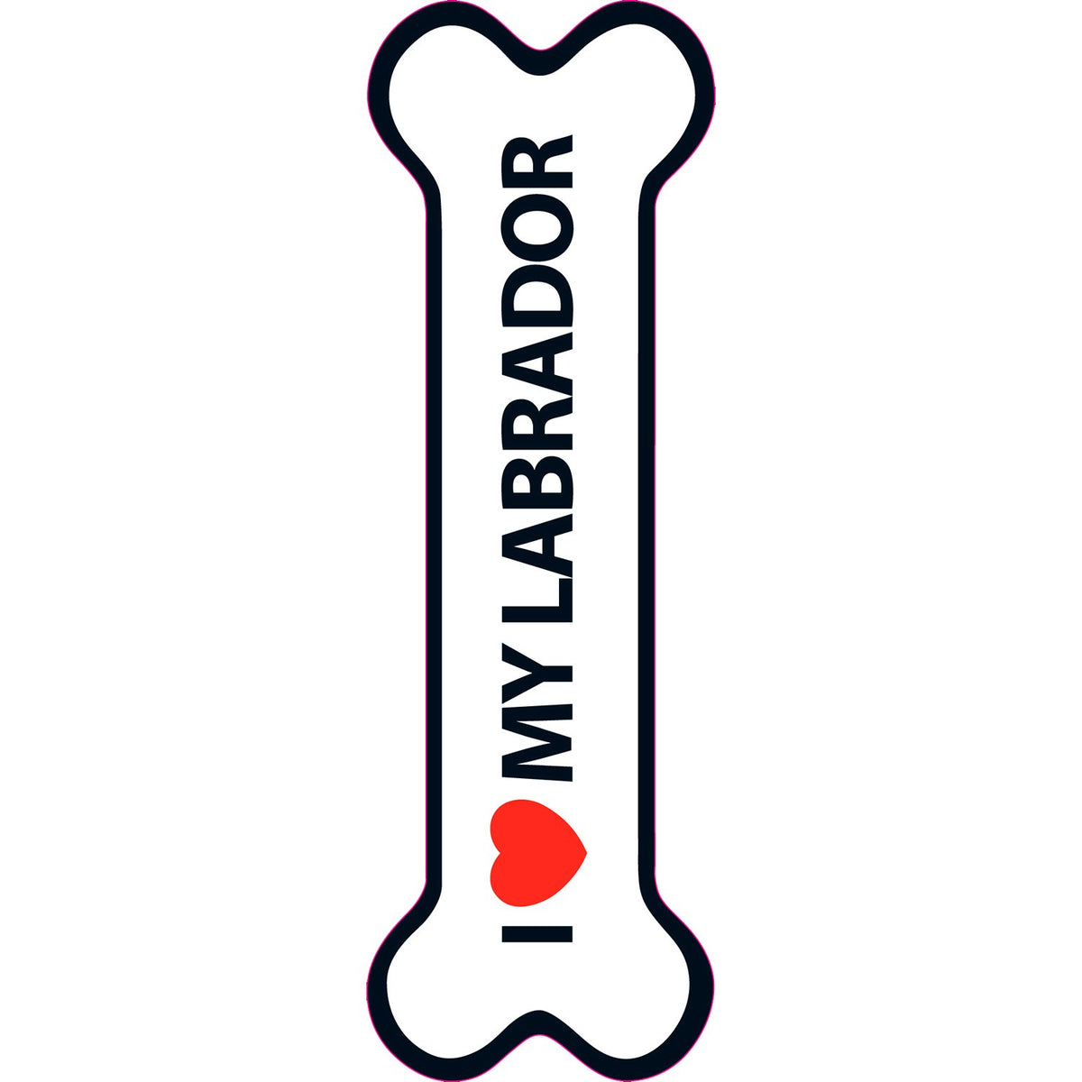 Señal-Hueso Magnético 'I Love my Labrador'
