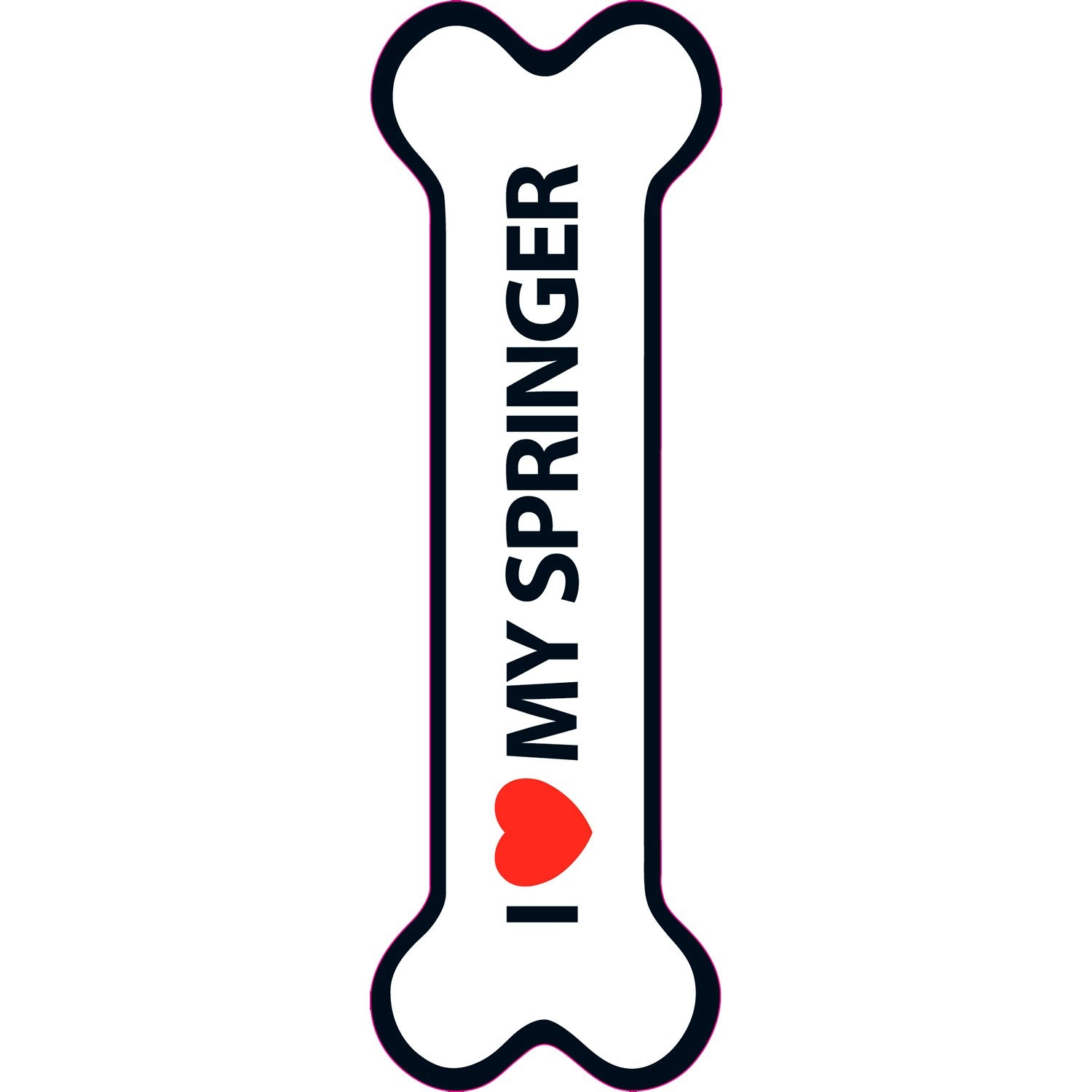 Señal-Hueso Magnético 'I Love my Springer'